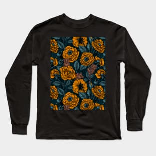 The mice party in orange and blue Long Sleeve T-Shirt